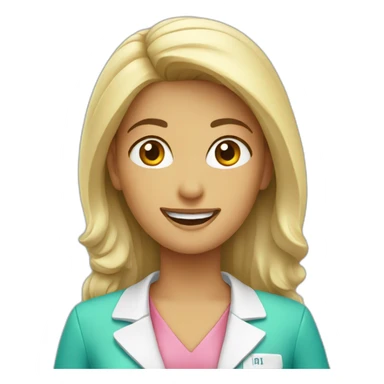 a female dentist in vacation sticker