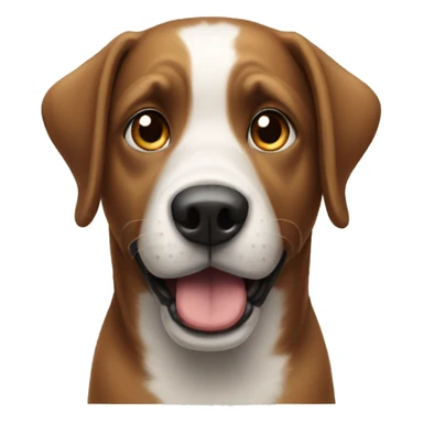 friendly dog looking straight ahead sticker