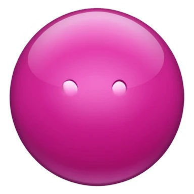 magenta color sphere. Negative : Emoji. sticker