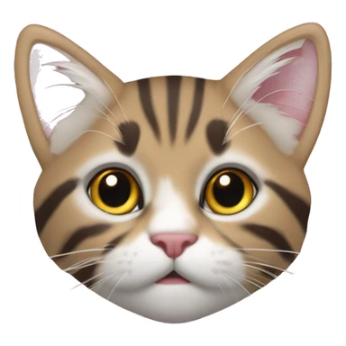 рыжая кошка с розовым сердцем  sticker