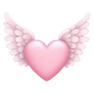 Baby pink heart with wings sticker