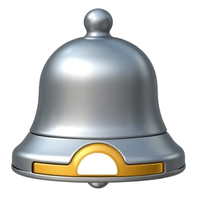Notification bell silver sticker