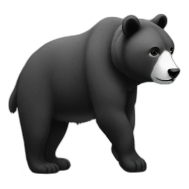 Oso perezoso colgando de una rama a blanco y negro sticker