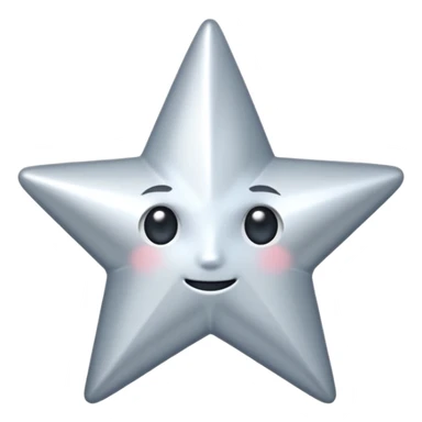 Silver bright star sticker
