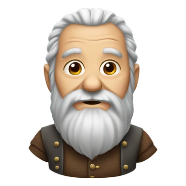 Old dwarf with a beard sticker