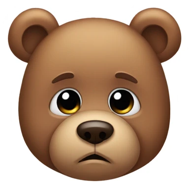 sad cute teddy bear sticker