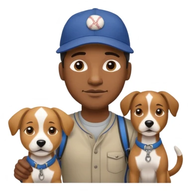 Dog Walker black man sticker