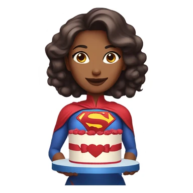superwoman with cake sticker