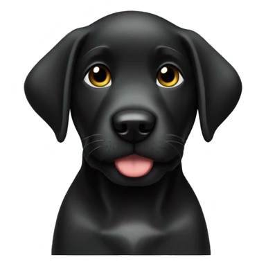 Black lab puppy with football sticker