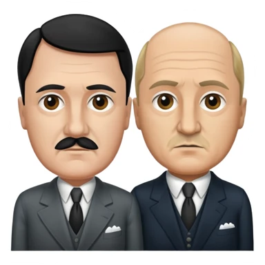 Adolf Hitler and bennito mussolini sticker