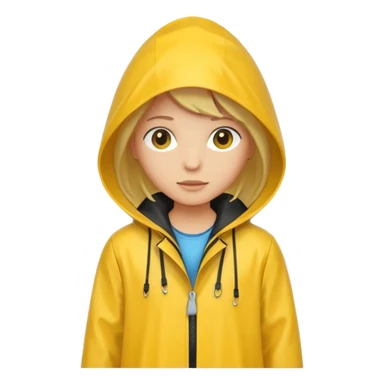 yellow raincoat, just rain coat sticker