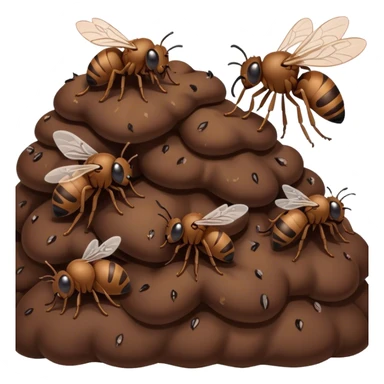 Poo with flies sticker