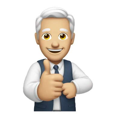 Smiling Englishman showing thumbs up  sticker