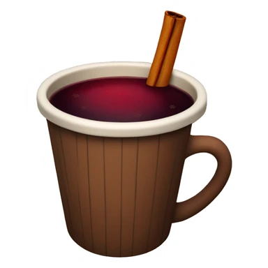 Mulled wine in a craft cup sticker