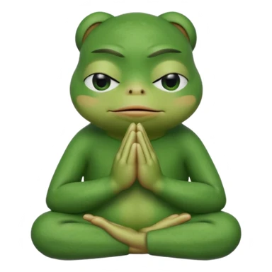 Pepe the frog praying sticker
