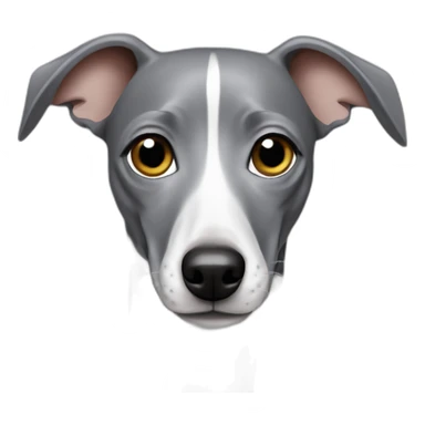 all grey Italian greyhound emoji sticker