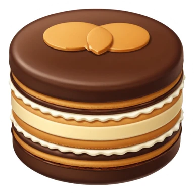 un alfajor triple de dulce de leche y chocolate de portezuelo sticker