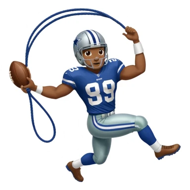 Dallas Cowboy football swinging lasso sticker