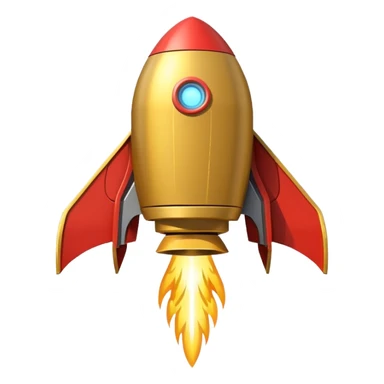 gold ancient wide jetpack with rocket projectiles on both sides, back view, no fire sticker