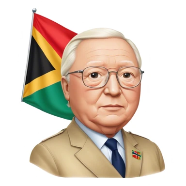 Jean-marie lepen with african flag sticker