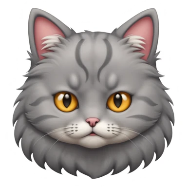 a  cute cat is sad and mad sticker