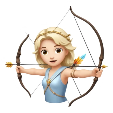 Romance - feeling of excitement associated with love - angel with arrow sticker