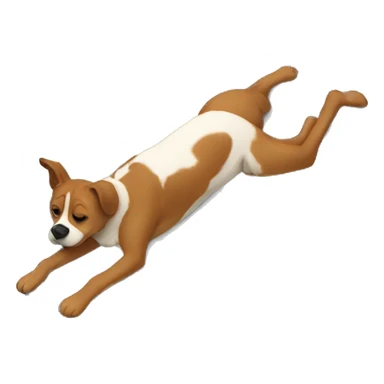 simplistic flattened person lying on ground with dog on top sticker