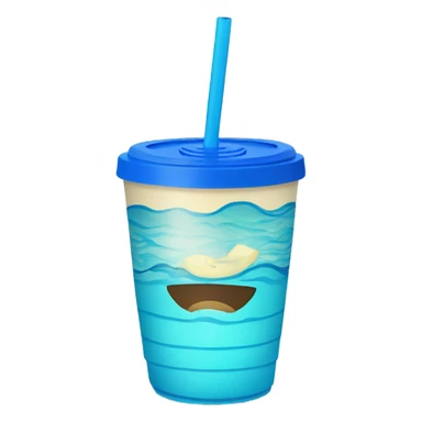 blue water cup with short blue straw and blue lid with "roro" written on it sticker