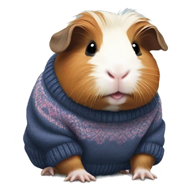 Guinea pig wearing a sweater sticker