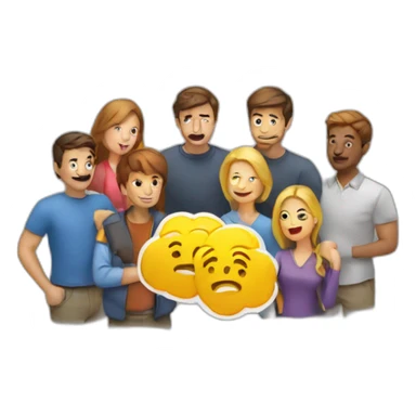 brainstorming group sticker