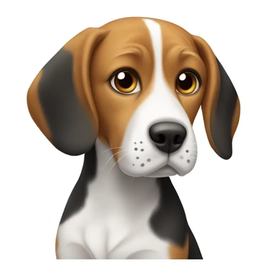 A beagle and a white and gray cat with a grey spot on its nose   sticker