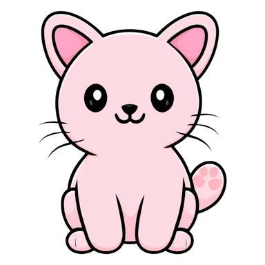 light pink paw sticker