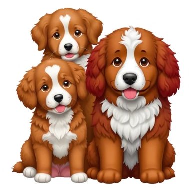 Bernese mountain dog and red golden doodle sticker
