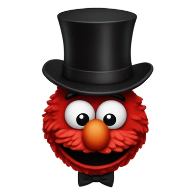 Elmo with a top hat sticker