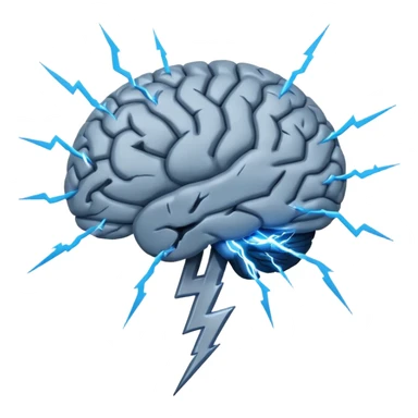 brain with lighting bolt sticker