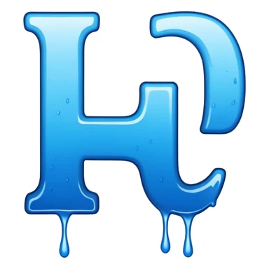 In drippy shades of blue Graffiti the letter L sticker