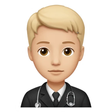 doctor with black uniform sticker