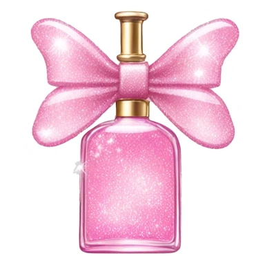 Fairy light pink perfume glitter in bow sticker