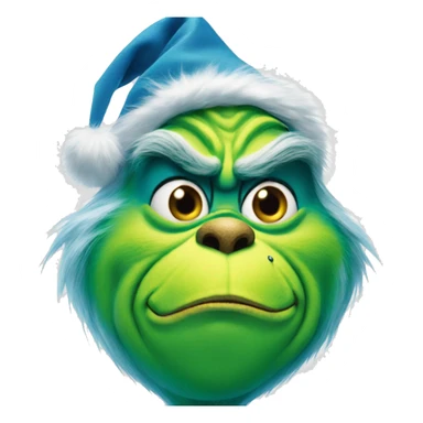 The grinch blue sticker