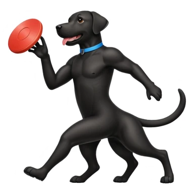 Black lab frisbee  sticker