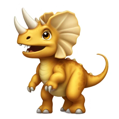 Cute Triceratops standing from the side sticker