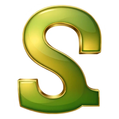 number four in golden and green shadows sticker