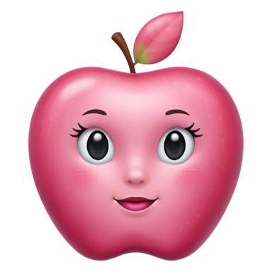 make apple-style emojis, make them pink, coquettish, aesthetic, cute, feminine sticker