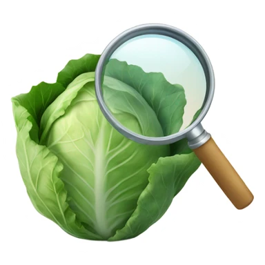 cabbage hold magnifying glass sticker