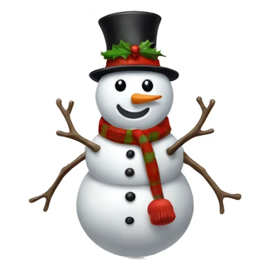 full body christmas hat snowman sticker