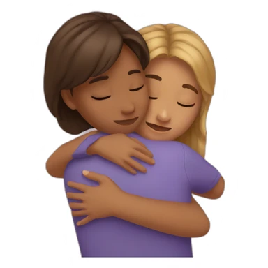 Sister hugging sticker