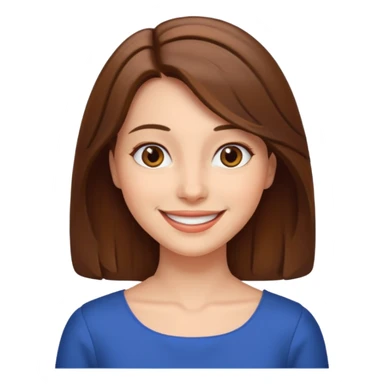 lady with a shoulder-length brown hair sticker