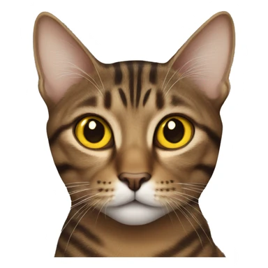 Brown tabby cat with yellow eyes sticker