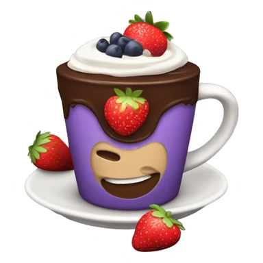 acai cup with strawberries and nutella sticker