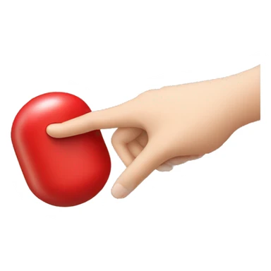 hand grabbing a red capsule sticker